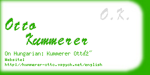 otto kummerer business card